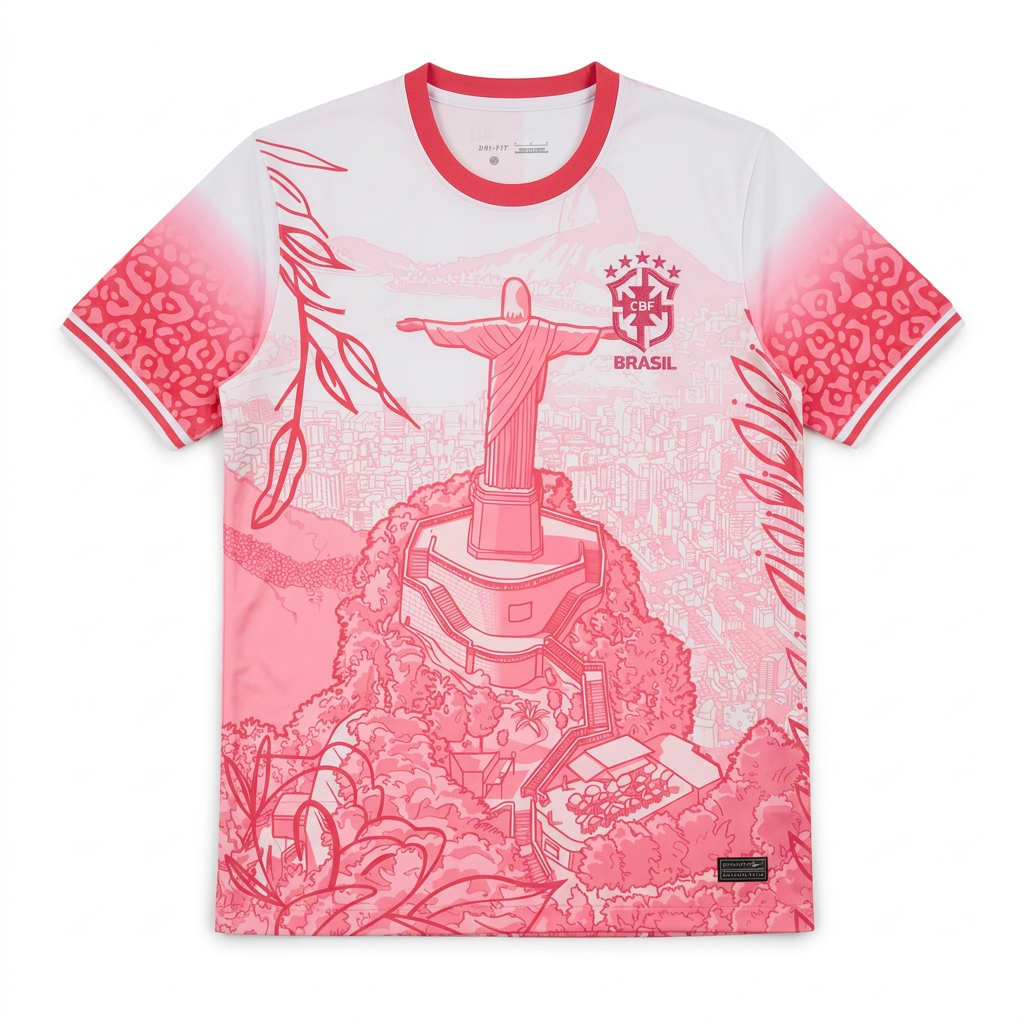 Brazil 2026 Pink Christ the Redeemer Concept Special Version Jersey