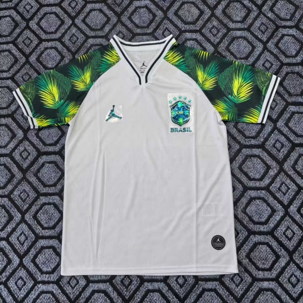 Brazil 2026 White/Green/Yellow Tropical Palm Special Jersey