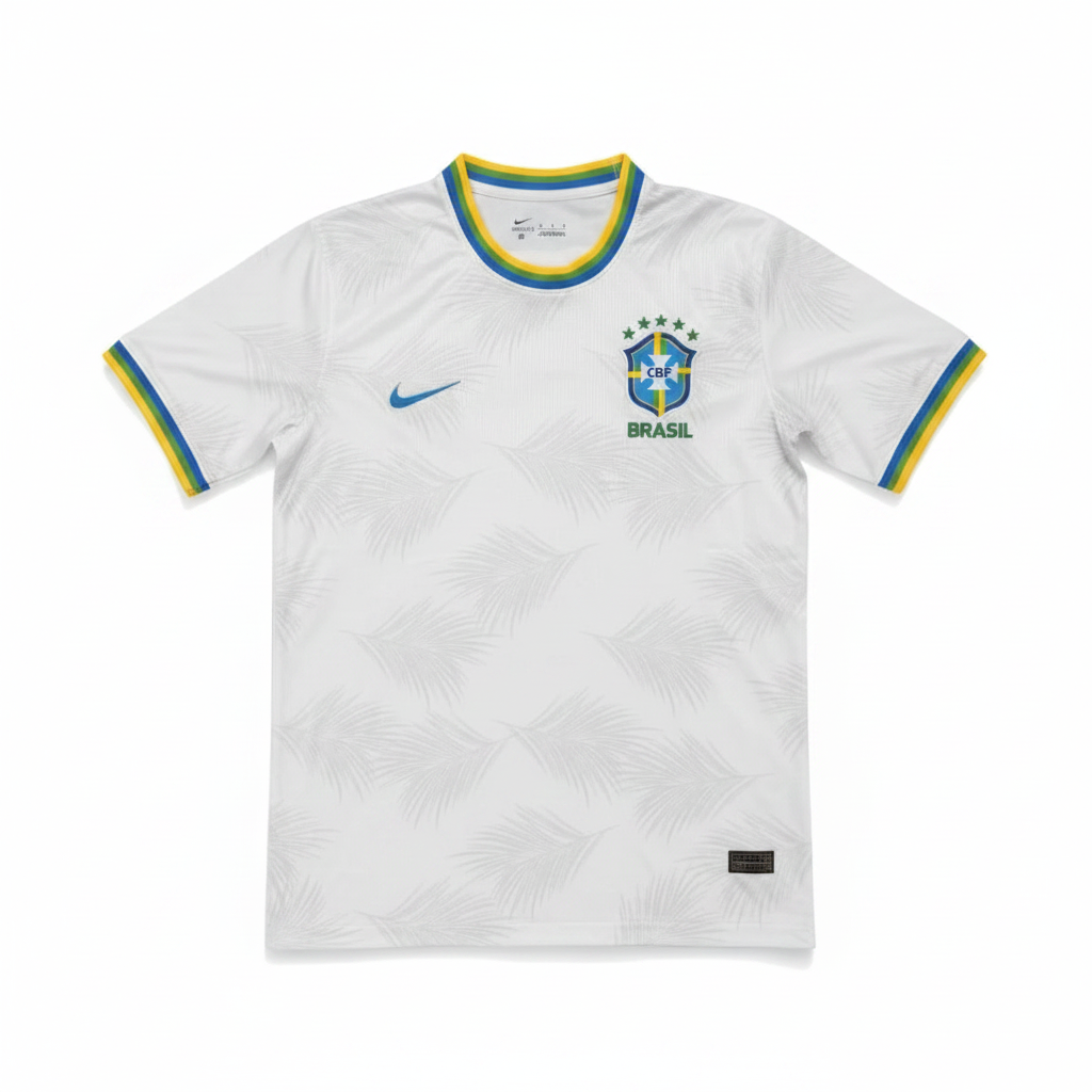 Brazil 2026 World Cup White/Blue/Yellow Trim Special Version Jersey