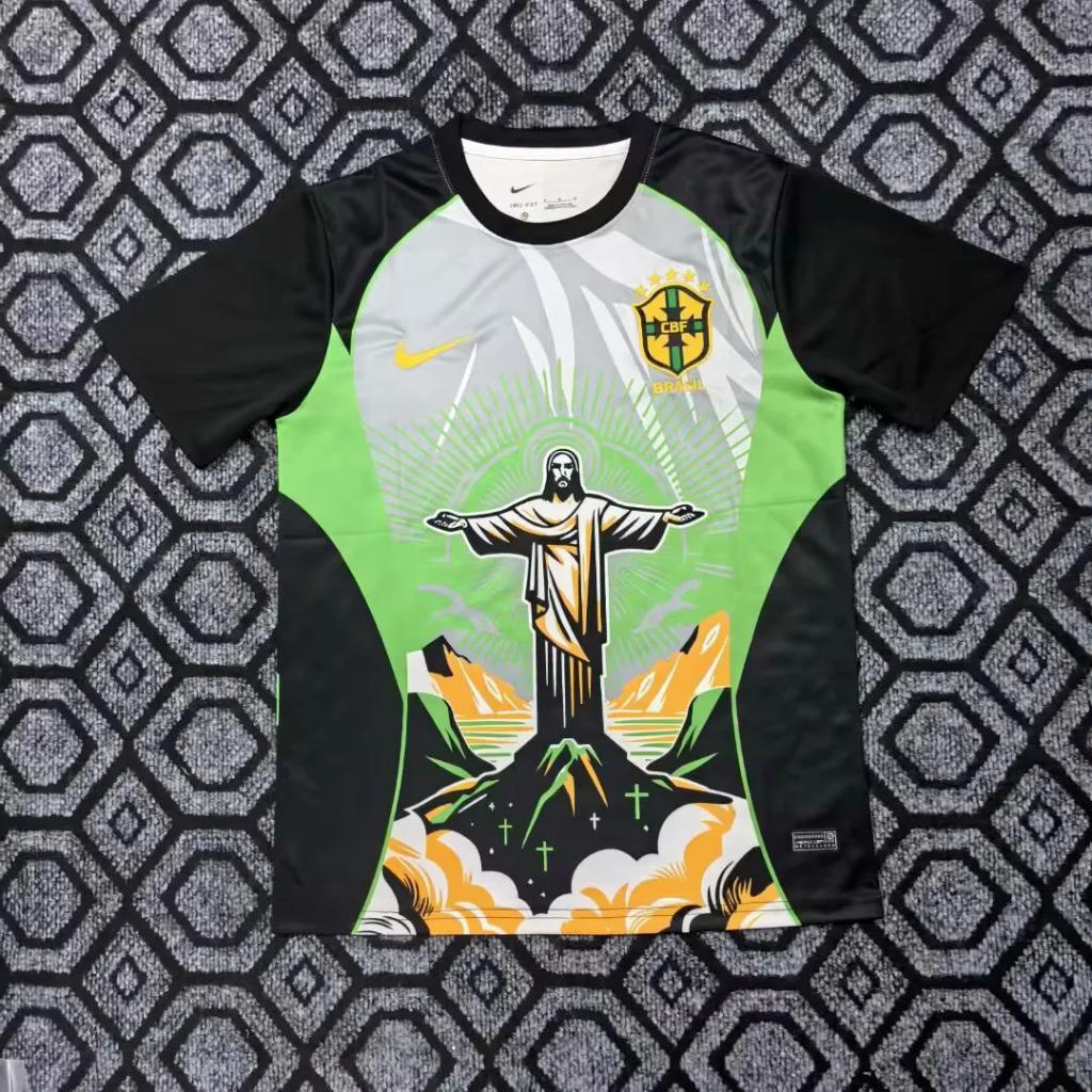 Brazil 25/26 Black/Green Christ The Redeemer Special Version Jersey