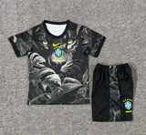 Brazil 25/26 Black Panther Special Kids Jersey Set