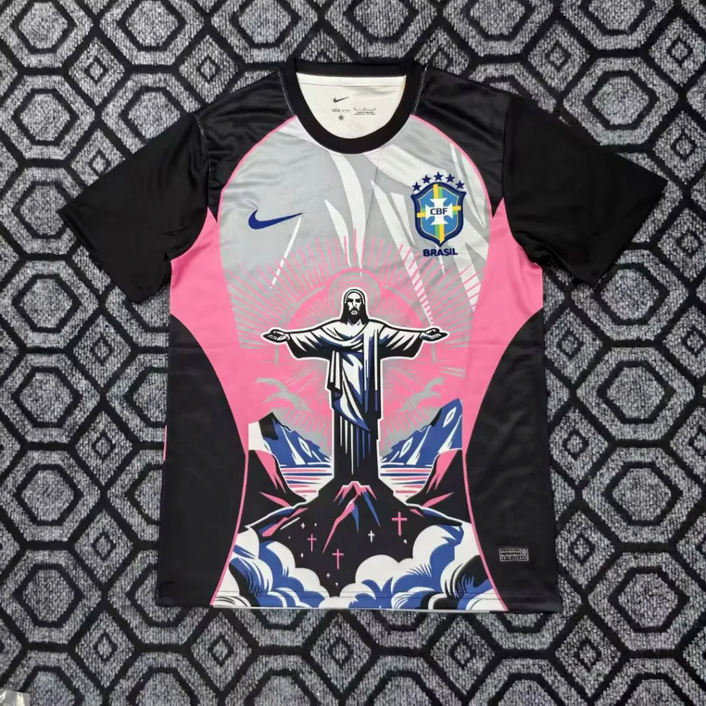 Brazil 25/26 Black/Pink Christ The Redeemer Special Version Jersey