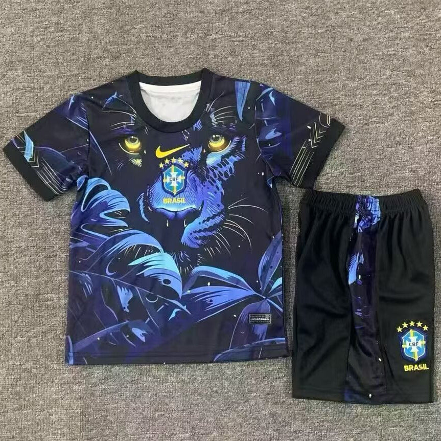 Brazil 25/26 Blue Panther Special Kids Jersey Set