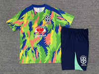 Brazil 25/26 Green Blue Training Kids Jersey Set