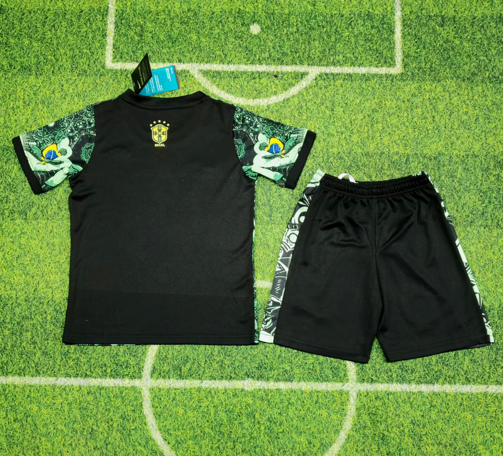 Brazil 25/26 Jesus the Redeemer Green Kids Jersey Set