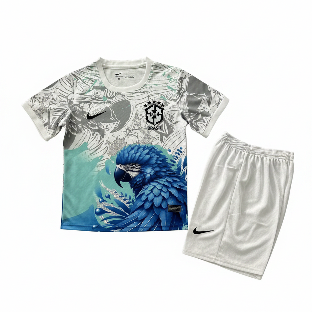 Brazil 25/26 Little Bird Special Version Kids Jersey Set