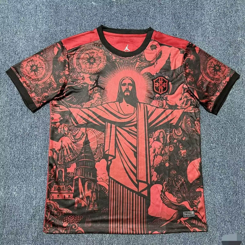 Brazil 25/26 Red/Black Jesus Jersey