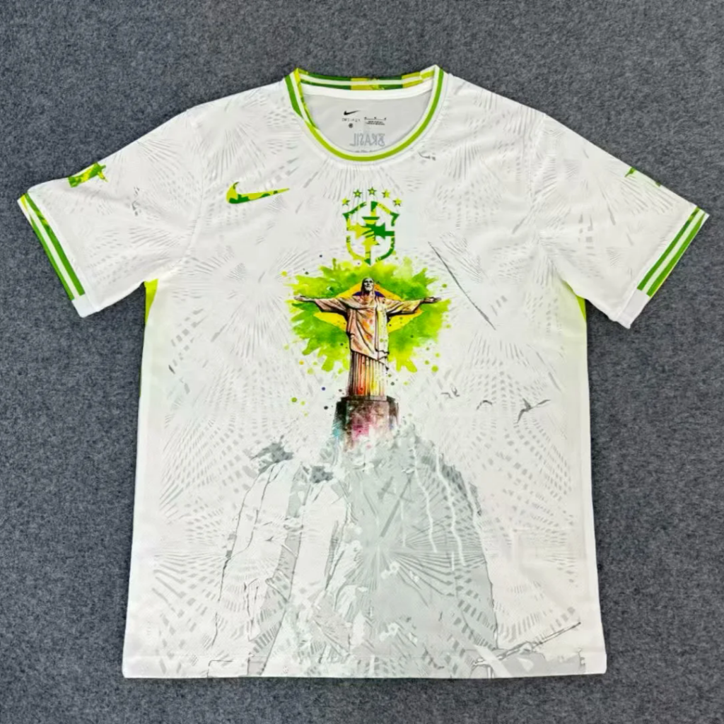 Brazil 25/26 White/Green Jesus Special Version Jersey