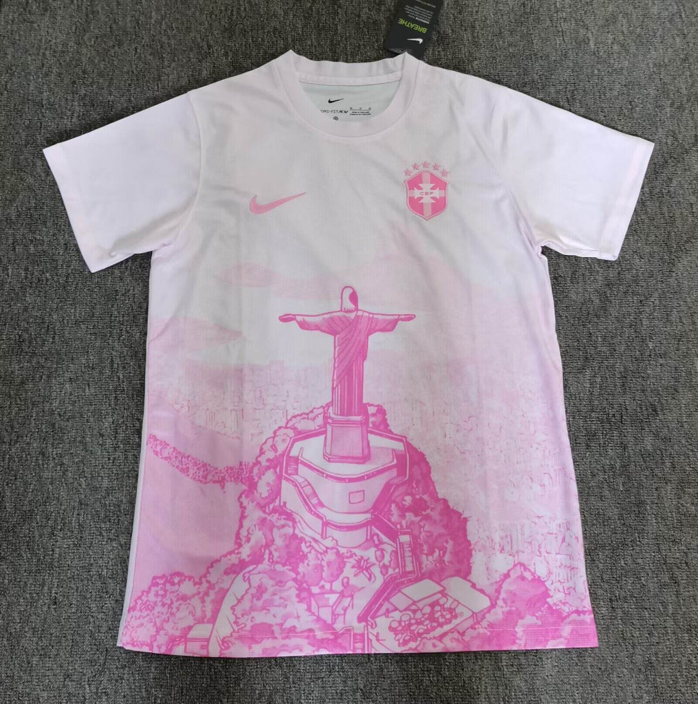 Brazil 25/26 White/Pink Jesus Special Jersey