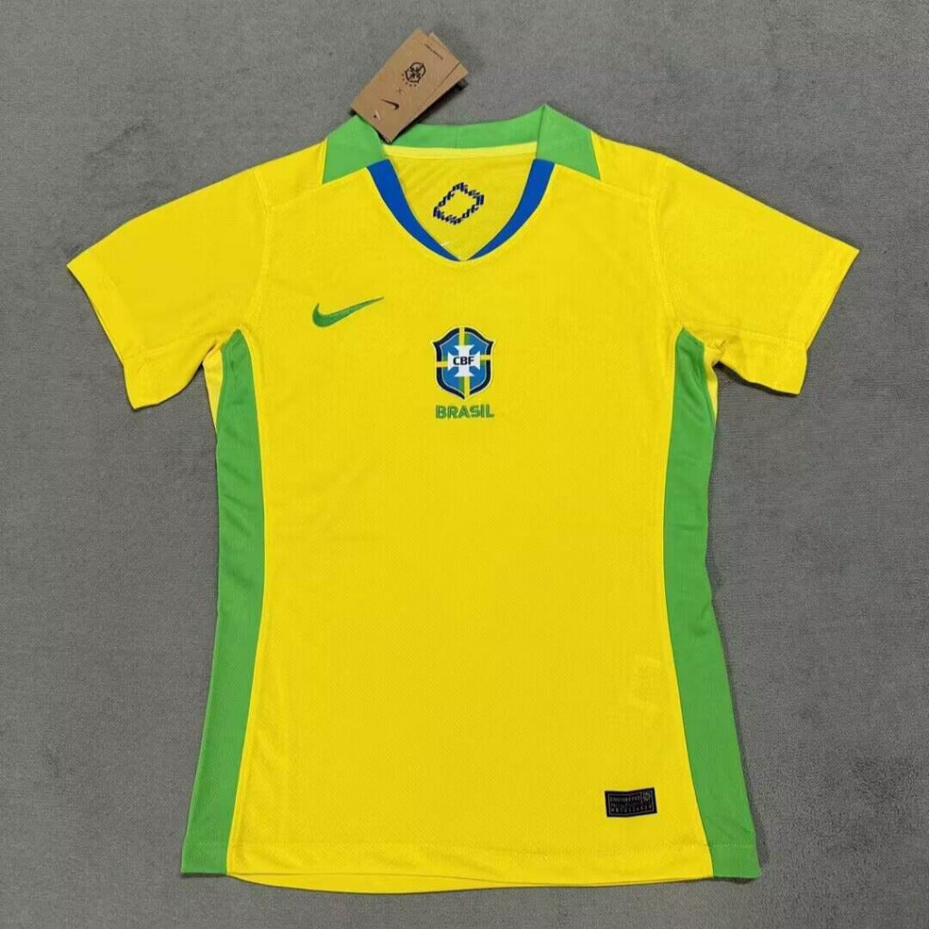 Brazil 25/26 Yellow/Green Home Women Jersey