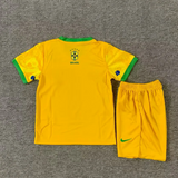 Brazil 25/26 Yellow Jesus Special Kids Jersey Set