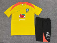 Brazil 25/26 Yellow Orange Training Kids Jersey Set