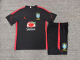 Brazil 26/27 Black/Red Training Kids Jersey Set