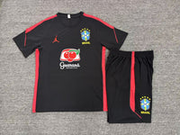 Brazil 26/27 Black/Red Training Kids Jersey Set