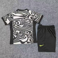 Brazil 26/27 Black/White Goalkeeper Kids Jersey Set