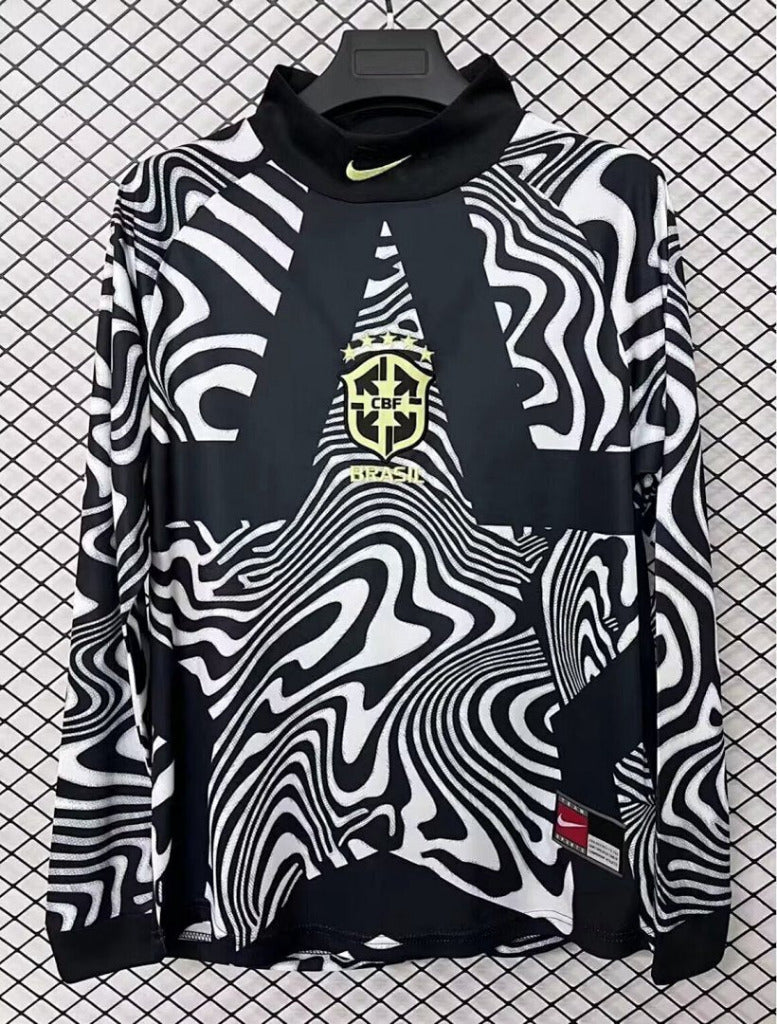 Brazil 26/27 Black/White Goalkeeper Long Sleeve Jersey
