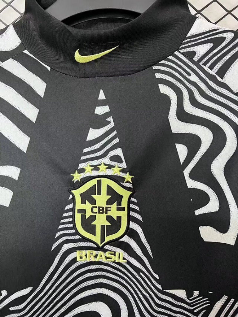 Brazil 26/27 Black/White Goalkeeper Long Sleeve Jersey