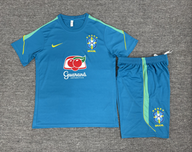 Brazil 26/27 Blue Training Kids Jersey Set