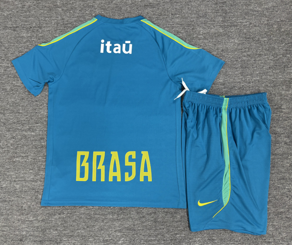 Brazil 26/27 Blue Training Kids Jersey Set