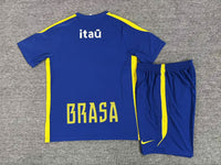 Brazil 26/27 Blue/Yellow Training Kids Jersey Set