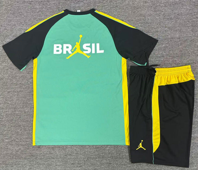 Brazil 26/27 Green/Yellow/Black Training Kids Jersey Set