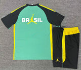 Brazil 26/27 Green/Yellow/Black Training Kids Jersey Set