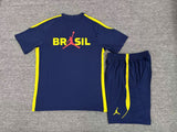 Brazil 26/27 Navy/Yellow Training Kids Jersey Set