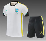 Brazil 26/27 White/Yellow/Black Training Kids Jersey Set
