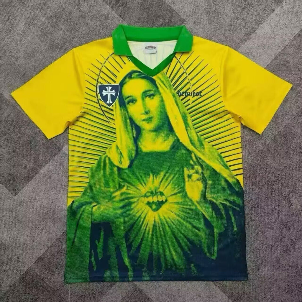 Brazil 26/27 Yellow/Green Special Bravest Studios Mary Jersey