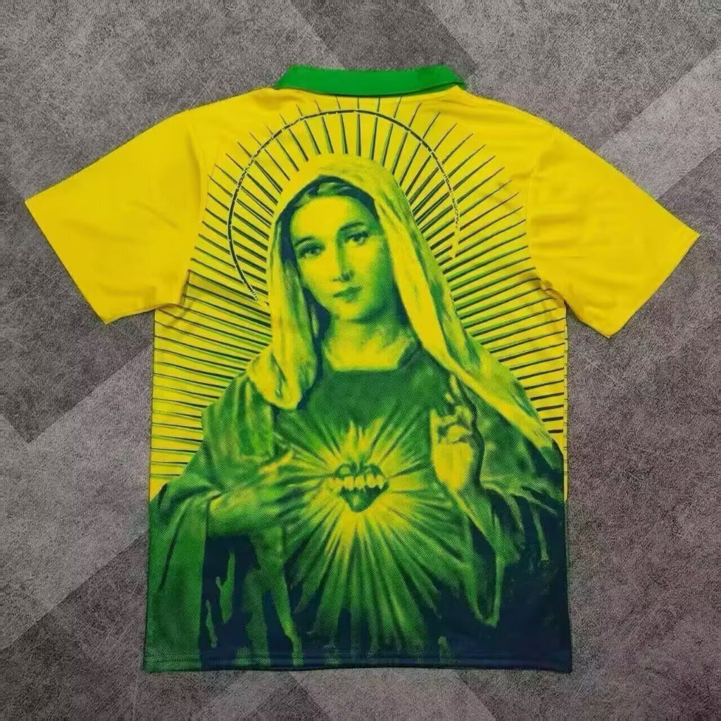 Brazil 26/27 Yellow/Green Special Bravest Studios Mary Jersey