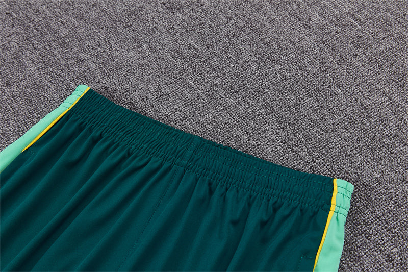 Brazilian 26/27 Dark Green with Yellow Trim Training Tracksuit Set