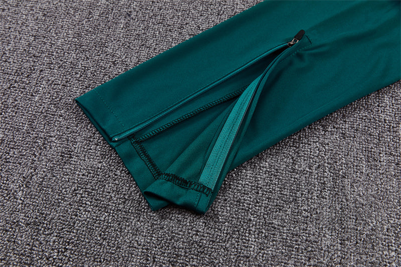 Brazilian 26/27 Dark Green with Yellow Trim Training Tracksuit Set