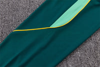 Brazilian 26/27 Dark Green with Yellow Trim Training Tracksuit Set