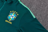 Brazilian 26/27 Dark Green with Yellow Trim Training Tracksuit Set
