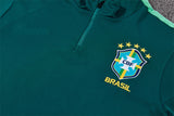 Brazilian 26/27 Dark Green with Yellow Trim Training Tracksuit Set