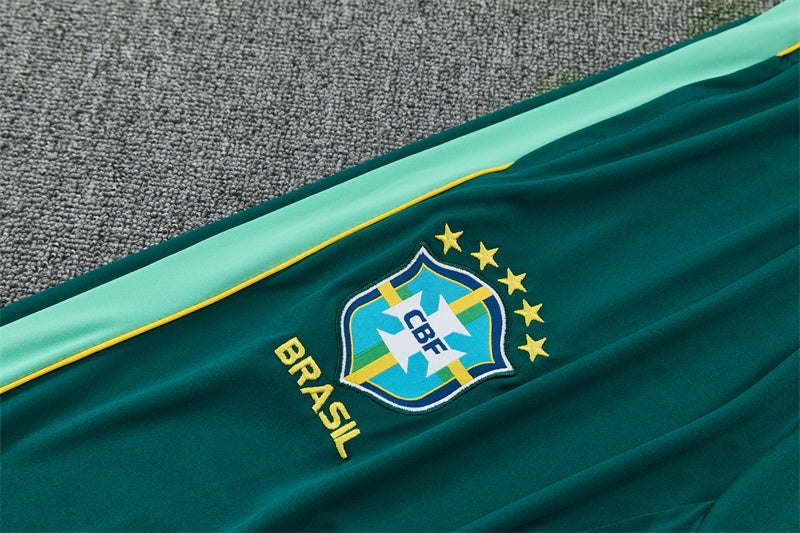 Brazilian 26/27 Sky/Lake Blue and Dark Green Training Tracksuit Set