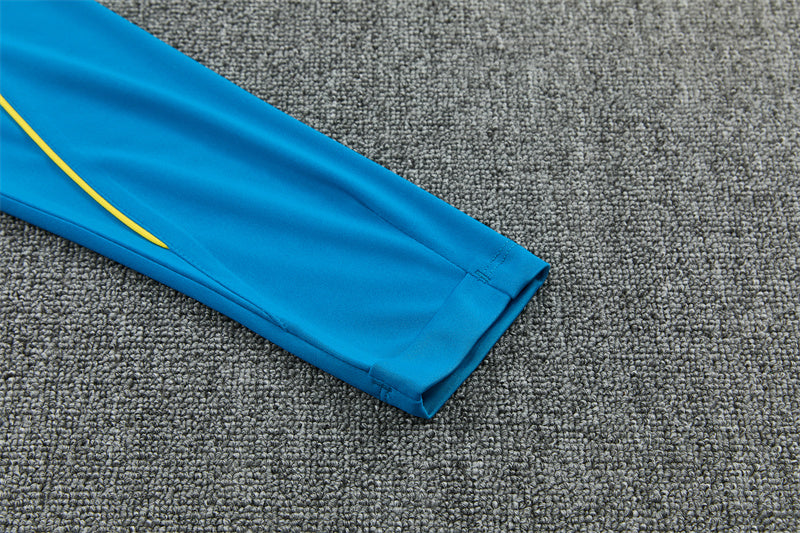 Brazilian 26/27 Sky/Lake Blue and Dark Green Training Tracksuit Set