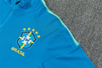 Brazilian 26/27 Sky/Lake Blue and Dark Green Training Tracksuit Set