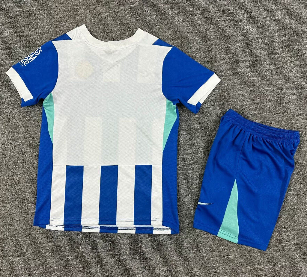 Brighton 25/26 Blue/White Home Kids Jersey Set