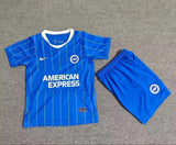 Brighton 26/27 Royal Blue/Thin White Stripes Home Kids Jersey Set