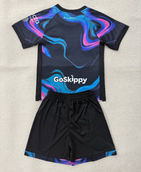 Bristol City 25/26 Black/Blue Third Kids Jersey Set