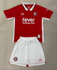 Bristol City 25/26 Red/White Home Kids Jersey Set
