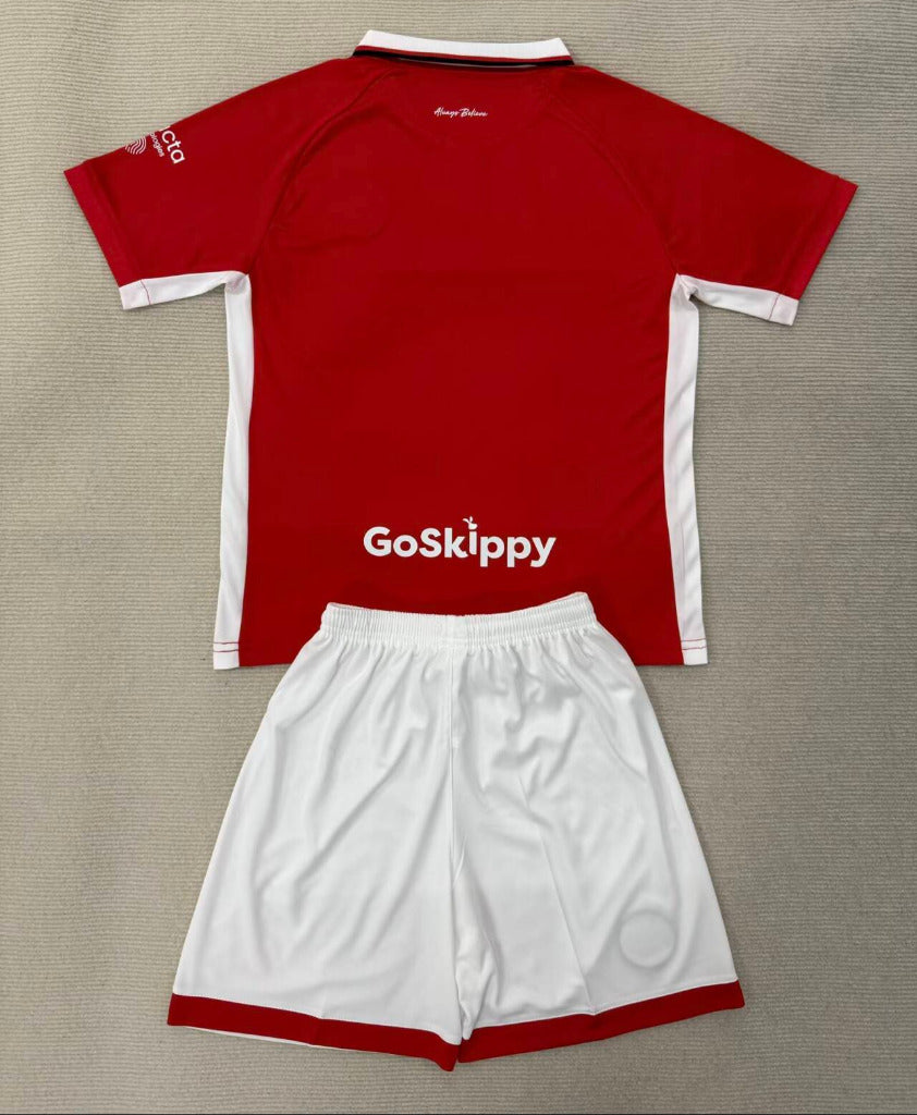 Bristol City 25/26 Red/White Home Kids Jersey Set