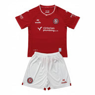 Bristol City 26/27 Red/White Trim Home Kids Jersey Set