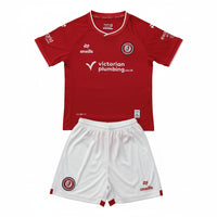 Bristol City 26/27 Red/White Trim Home Kids Jersey Set