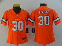 Broncos 2021/22 Lindsay #30 Orange/White Women NFL Jersey