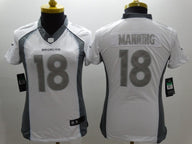 Broncos 2021/22 Manning #18 White/Gray Women NFL Jersey