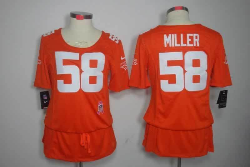 Broncos 2021/22 Miller #58 Orange/White Women NFL Jersey