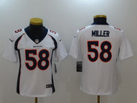 Broncos 2021/22 Miller #58 White/Navy Women NFL Jersey