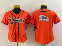 Broncos 2023/24 Orange/Navy/White Women NFL Baseball Style Jersey